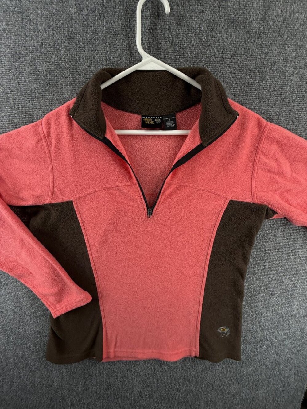Mountain Hardwear Jacket Small Fleece Womens Logo Polyester Pink Solid Adult